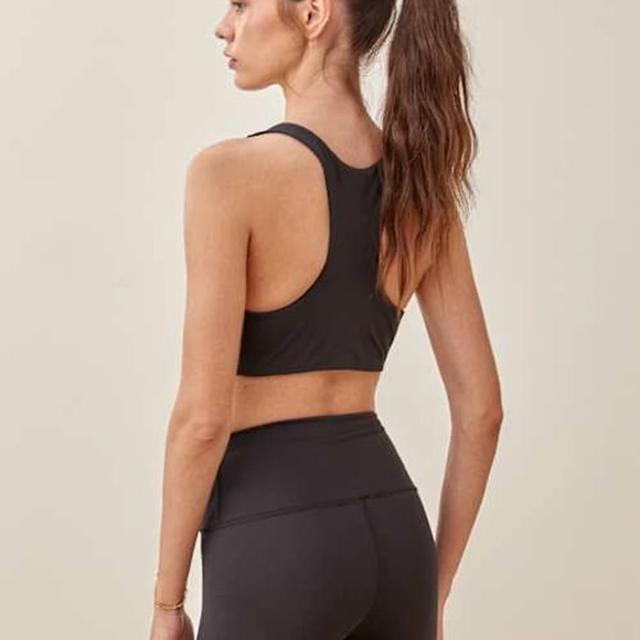 Reformation Gwen EcoMove Black Sports Bra, Size XS - Picture 3 of 9